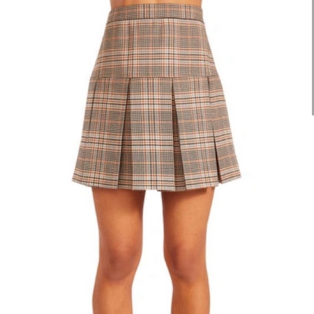 NWT BB Dakota Pleated Flannel‎ Fall Y2K Mini Skirt 90s 2000s  Size 4